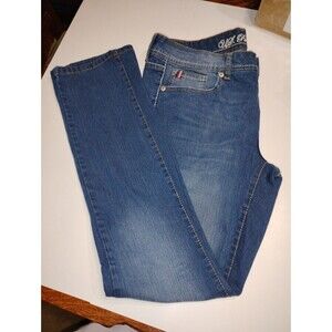 US Polo Assn Med Wash Bootcut Jeans Womens Sz 7/8 Mid Rise Stretch 7W20220